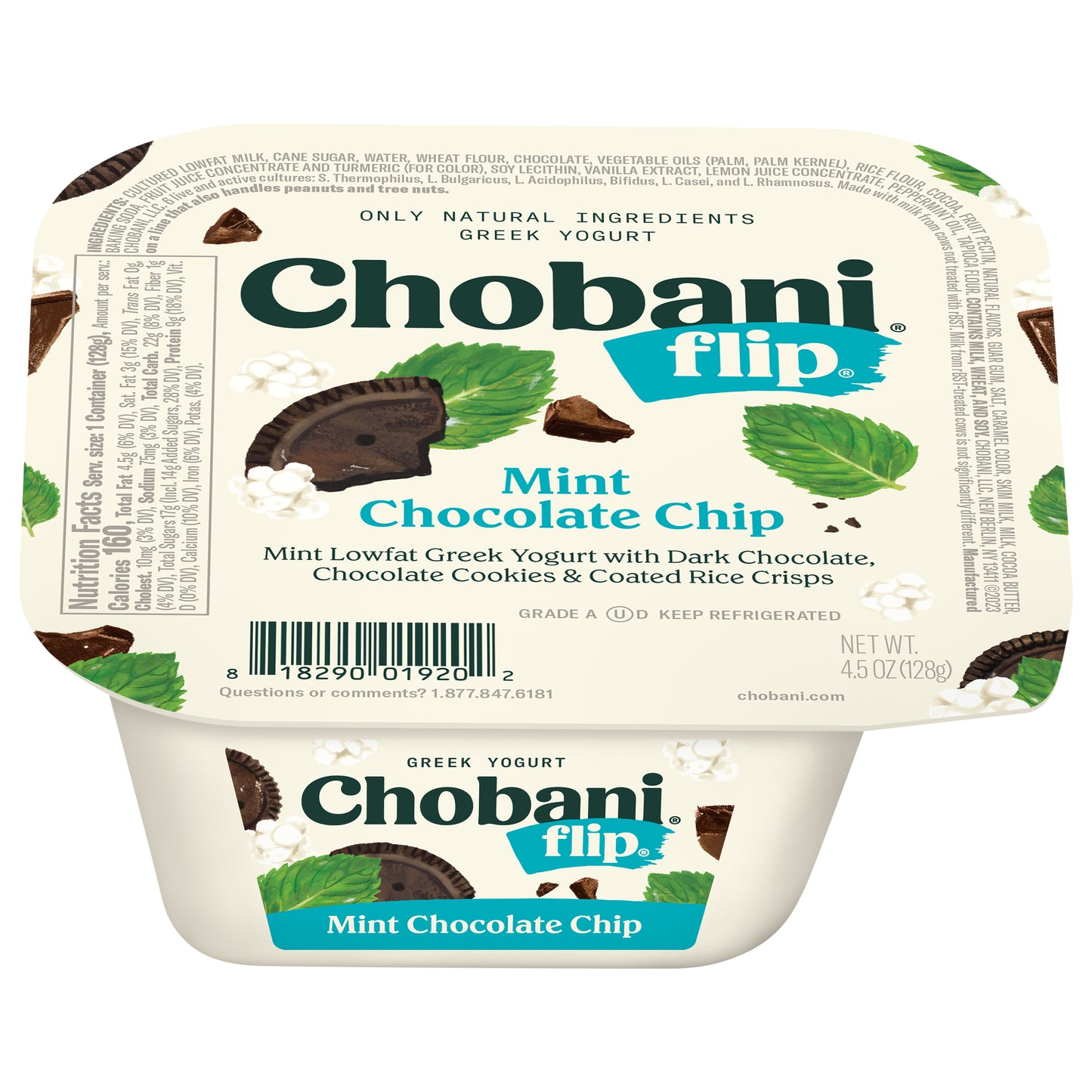 Chobani Flip Greek Mint Chocolate Chip Yogurt 4.5 oz