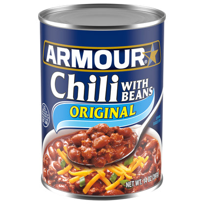 Armour Star Chili with Beans, Canned Food, 14 OZ