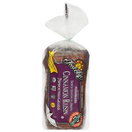Food for Life 7 Sprouted Grains Flourless Cinnamon Raisin Bread 24 oz