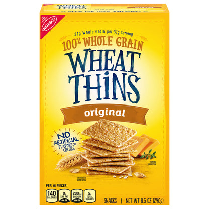 Wheat Thins Original Whole Grain Wheat Crackers, 8.5 oz