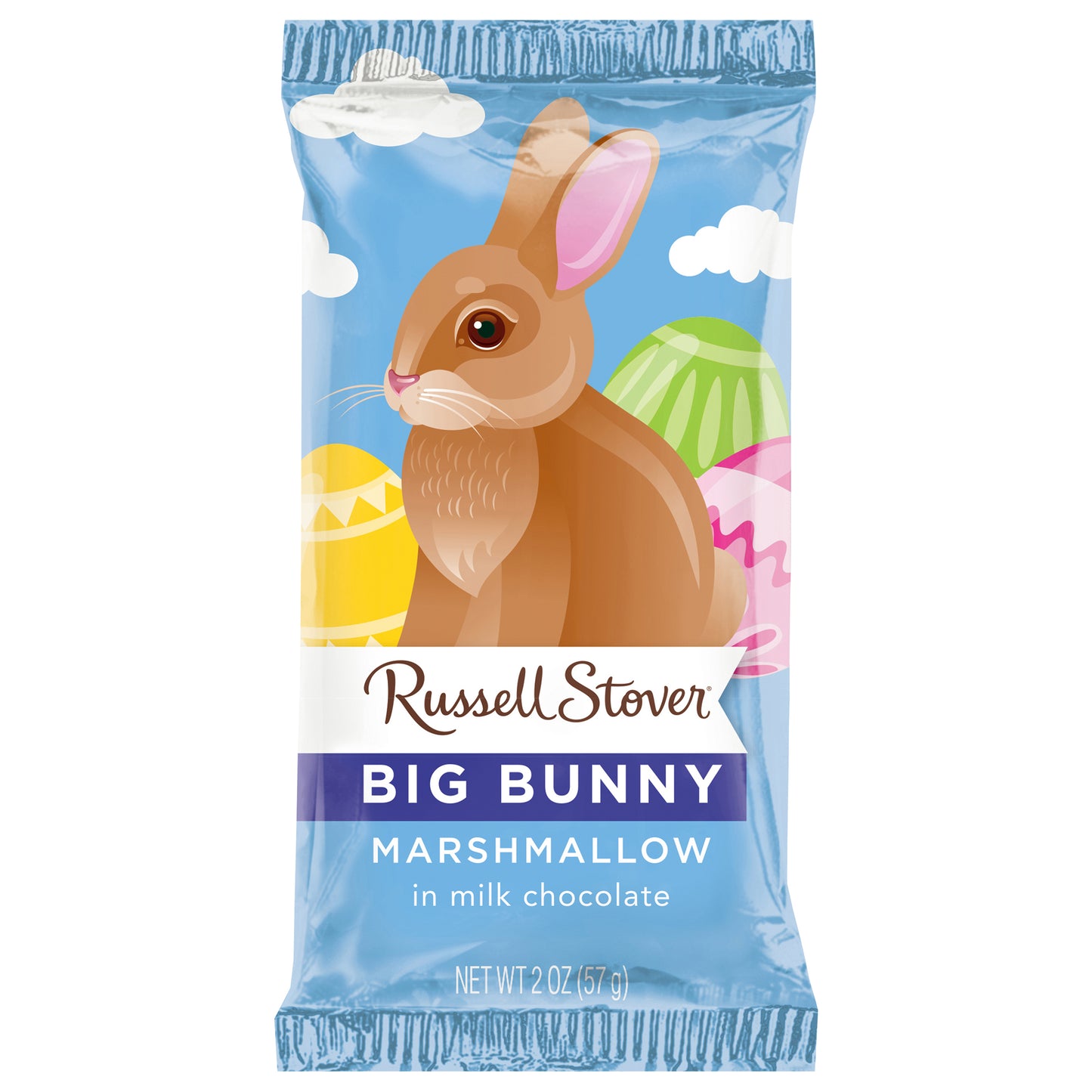 Russell Stover Easter Marshmallow Milk Chocolate Big Easter Bunny, 2 oz.