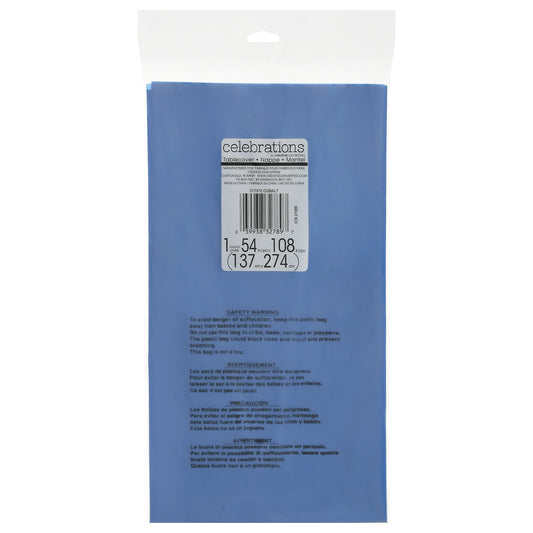 Celebrations Cobalt Tablecover 1 ea