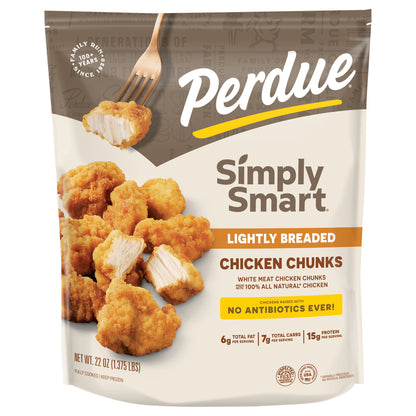 PERDUE® Simply Smart® Lightly Breaded Chicken Breast Chunks, 22 oz