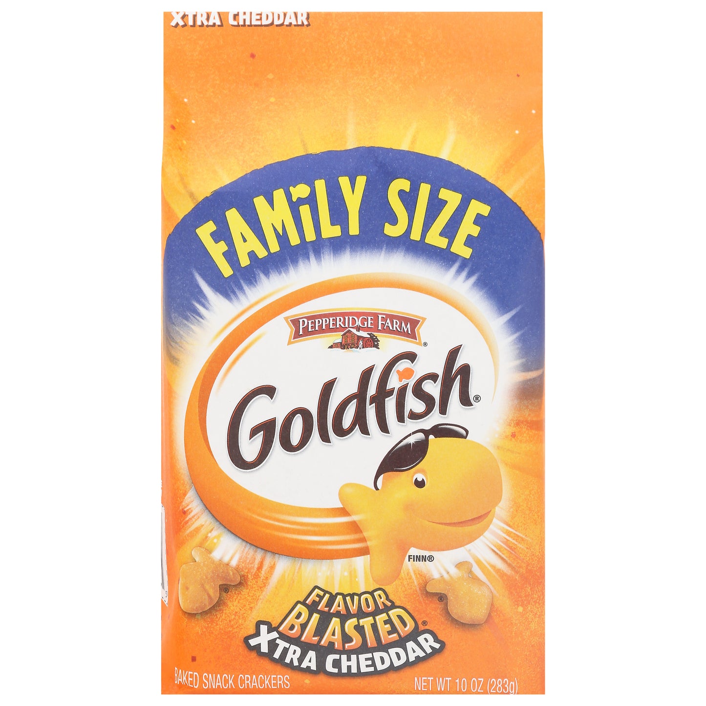 Goldfish Flavor Blasted Baked Xtra Cheddar Snack Crackers Family Size 10 oz