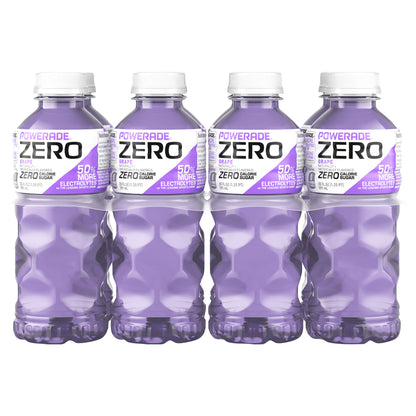 POWERADE ZERO Grape Sports Drink, 20 fl oz (Pack of 24)
