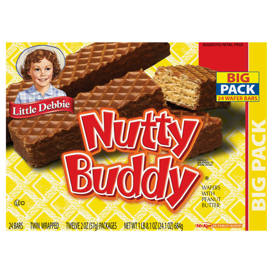 Snack Cakes, Little Debbie Big Pack NUTTY BUDDY ® wafer bars