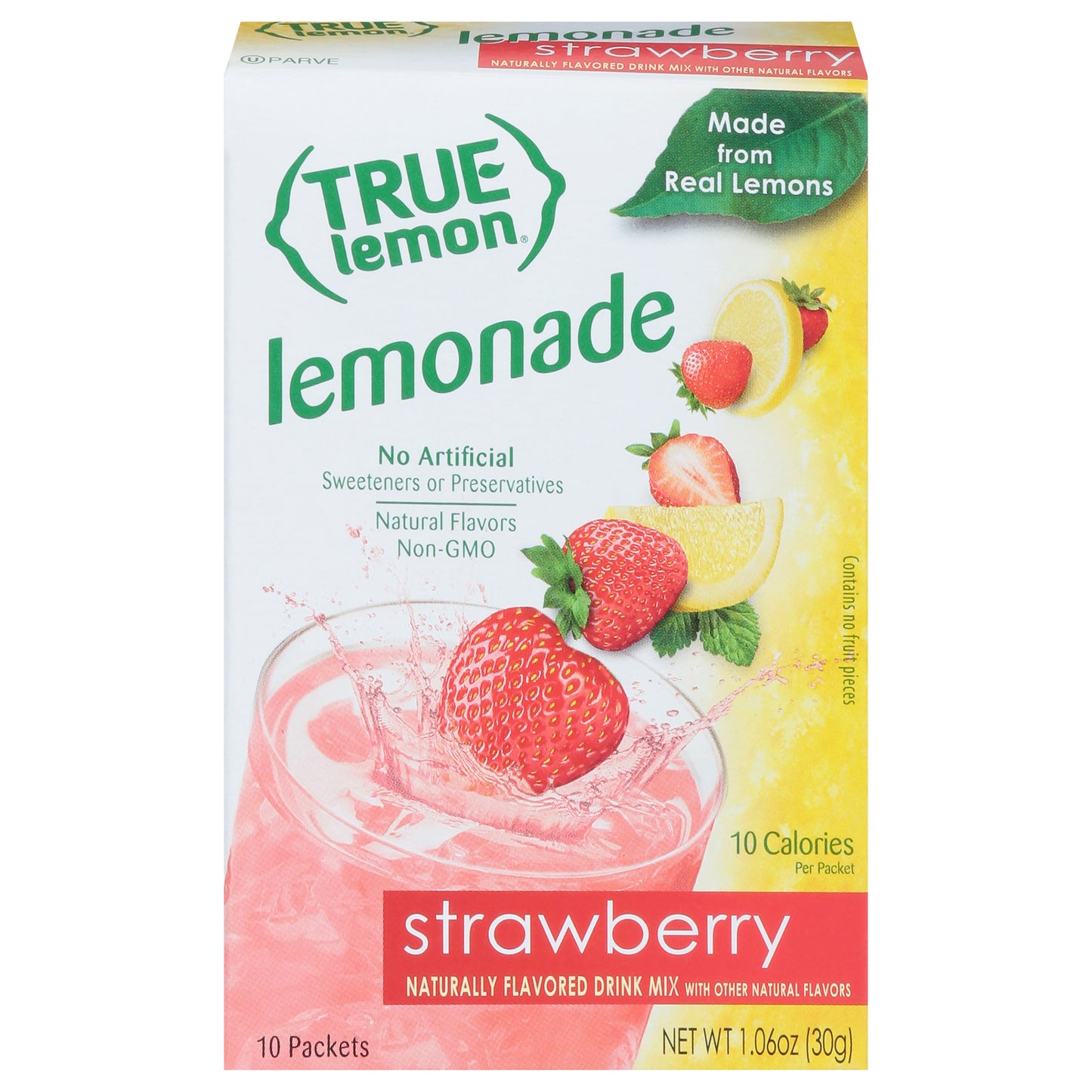 True Lemon Packets Lemonade Strawberry Drink Mix 10 ea