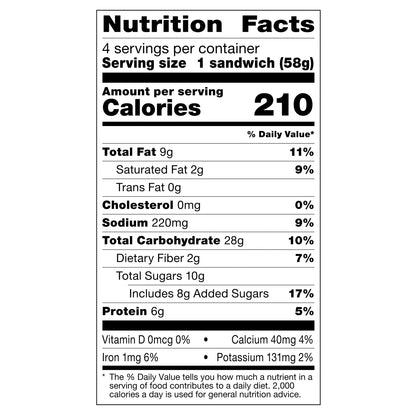 Smucker's Uncrustables Peanut Butter & Grape Jelly Sandwich, 4-Count Pack