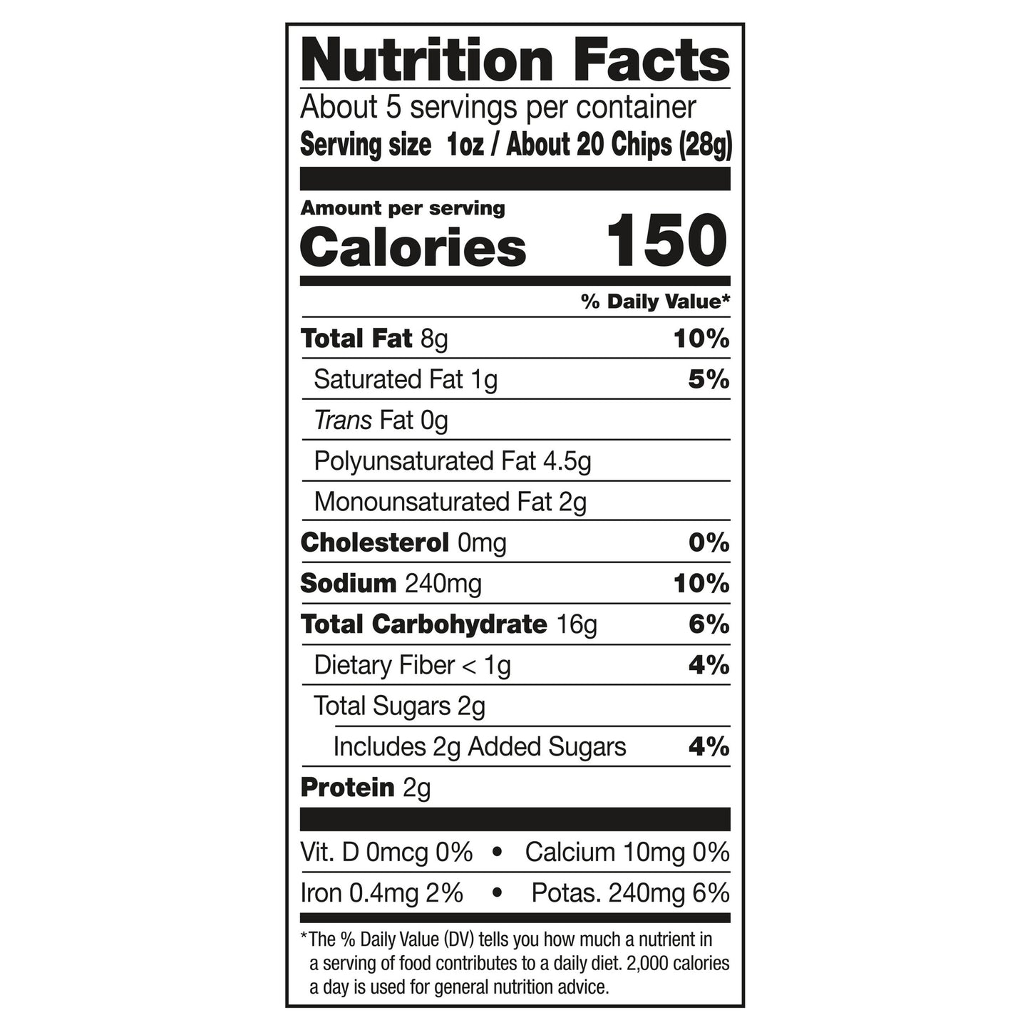 Tom's Ridges Mesquite BBQ Flavored Potato Chips 5.5 oz