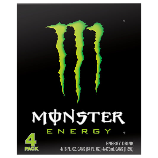 Monster Energy Energy Drink 4 - 16 fl oz Cans