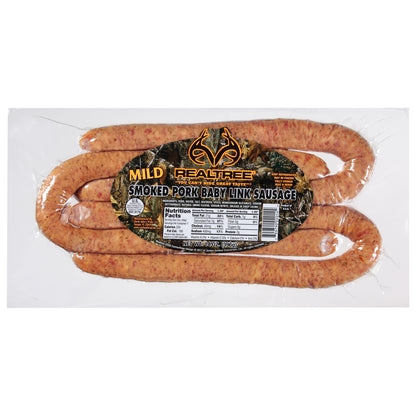Realtree Mild Smoked Pork Baby Link Sausage 14 oz