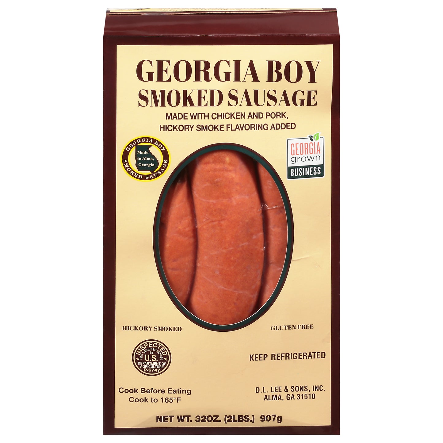 Georgia Boy Hickory Smoked Sausage 32 oz