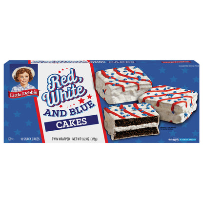 Snack Cakes, Little Debbie Family Pack Red, White and Blue Cakes (choc)