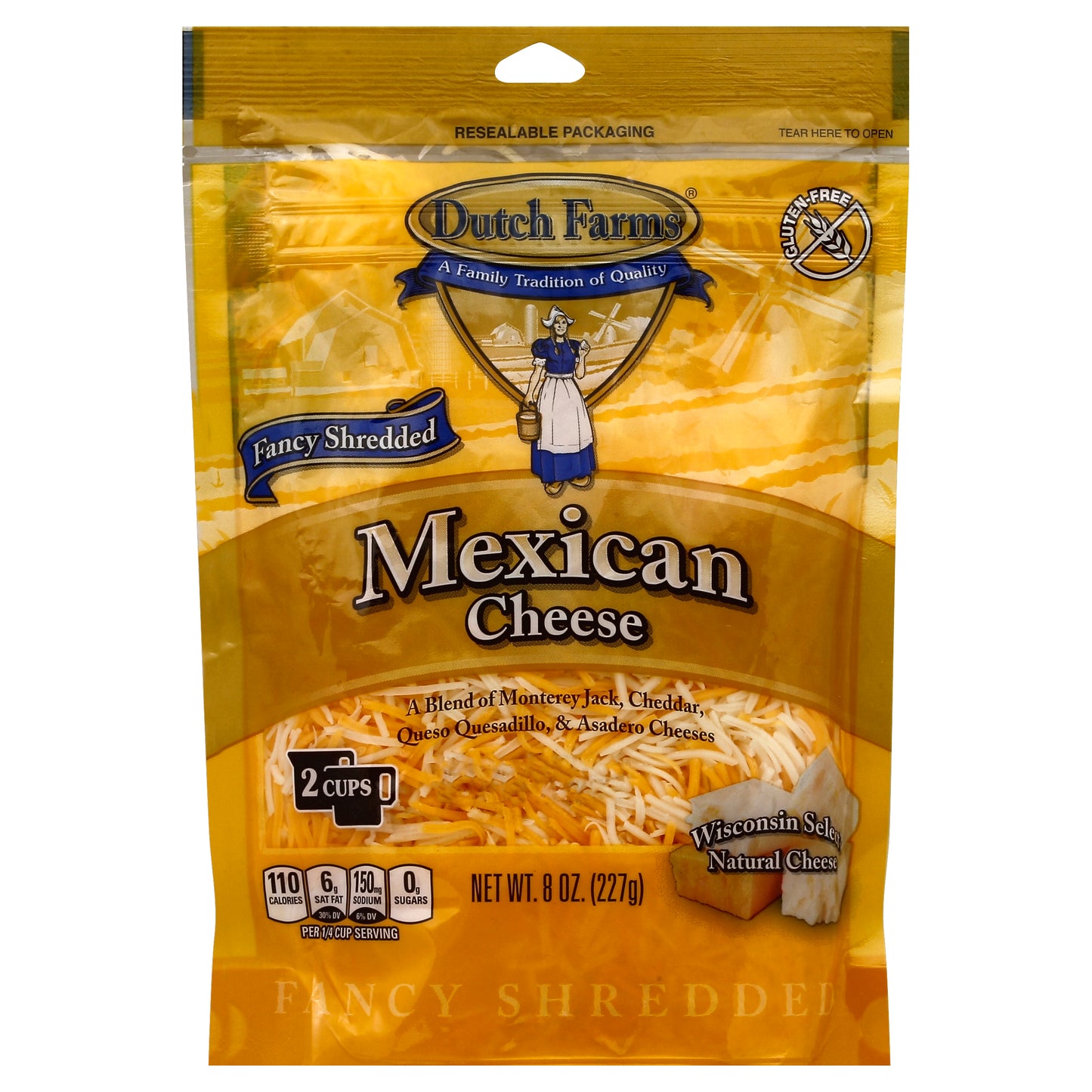 Dutch Farms Cheese 8 oz - Shredded Mexican