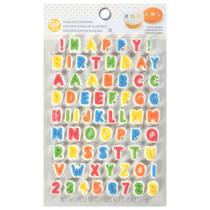 Wilton Letter Number Dot Matrix Icing Decorations 0.95 oz