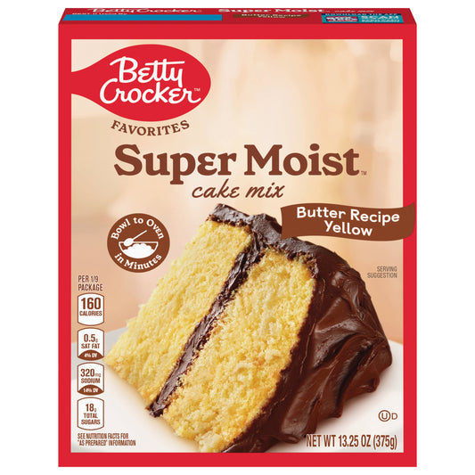 Betty Crocker Favorites Super Moist Butter Recipe Yellow Cake Mix, 13.25 oz