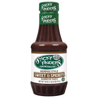 Sticky Fingers Smokehouse Memphis Style Sweet & Smokey Barbecue Sauce 18 oz
