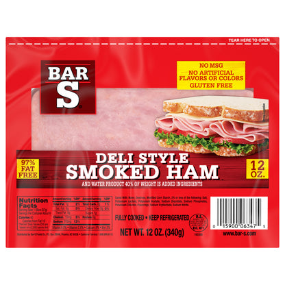 Bar-S® Deli Style Smoked Ham 12 oz. Pack