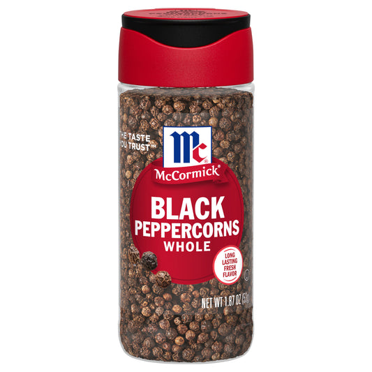 McCormick Black Pepper - Whole, 1.87 oz