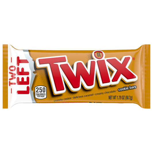 TWIX Full Size Caramel Chocolate Cookie Candy Bar, 1.79 oz Bar