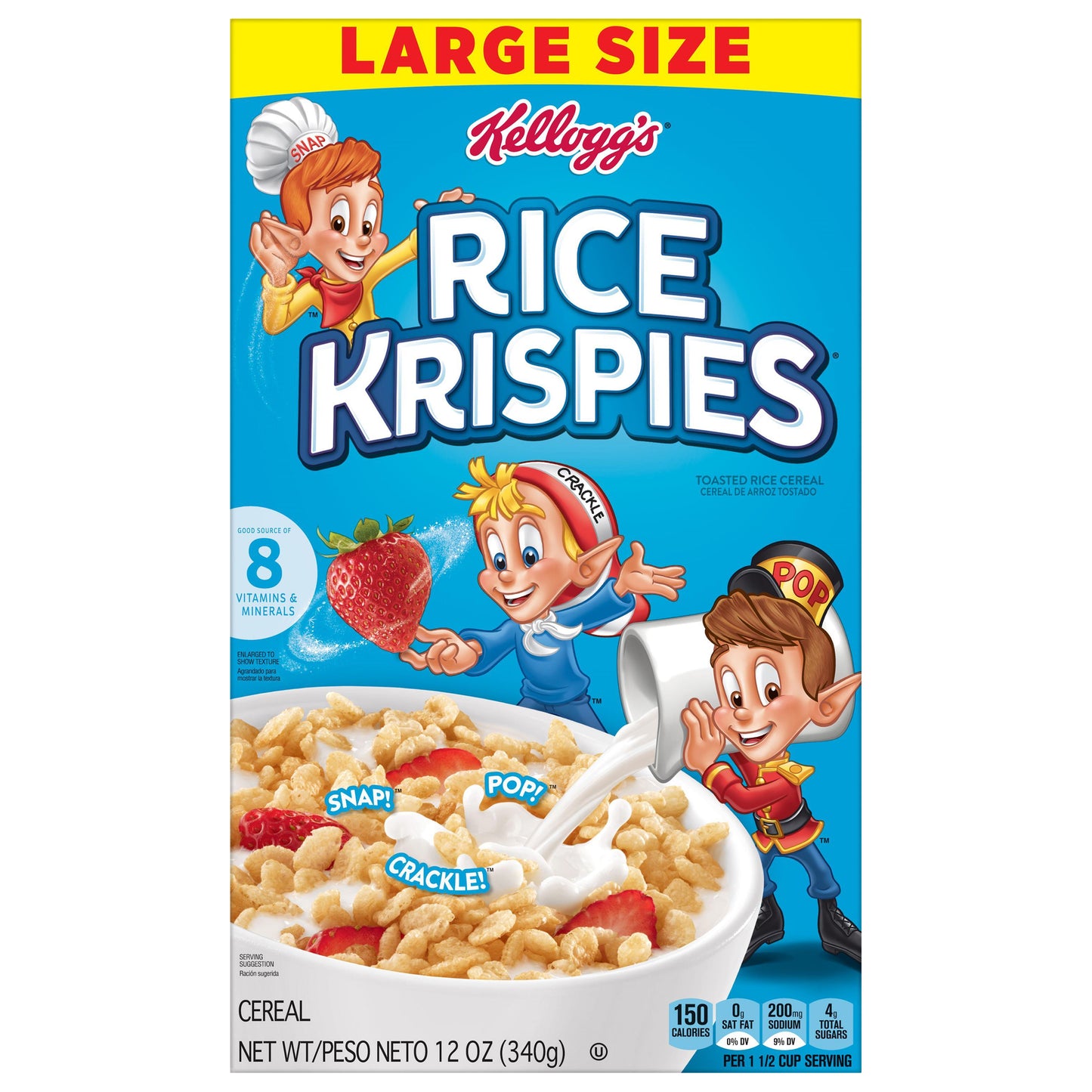 Rice Krispies Large Size Toasted Rice Cereal 12 oz