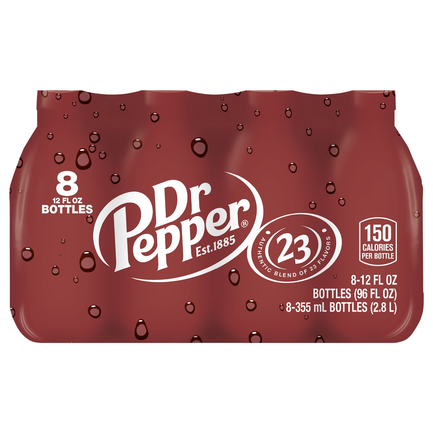Dr Pepper Soda, 12 fl oz bottles, 8 pack