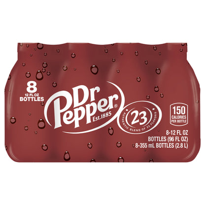 Dr Pepper Soda, 12 fl oz bottles, 8 pack