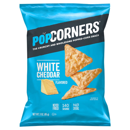 Popcorners The Crunchy And Wholesome Popped Corn Snack White Cheddar Flavored 3 Oz