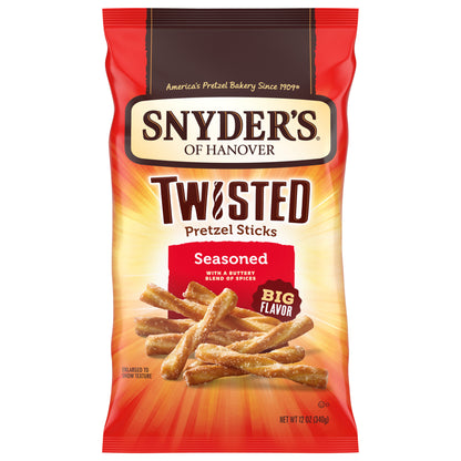Snyder's of Hanover, Seasoned Twisted Pretzel Sticks, 12 Oz Bag