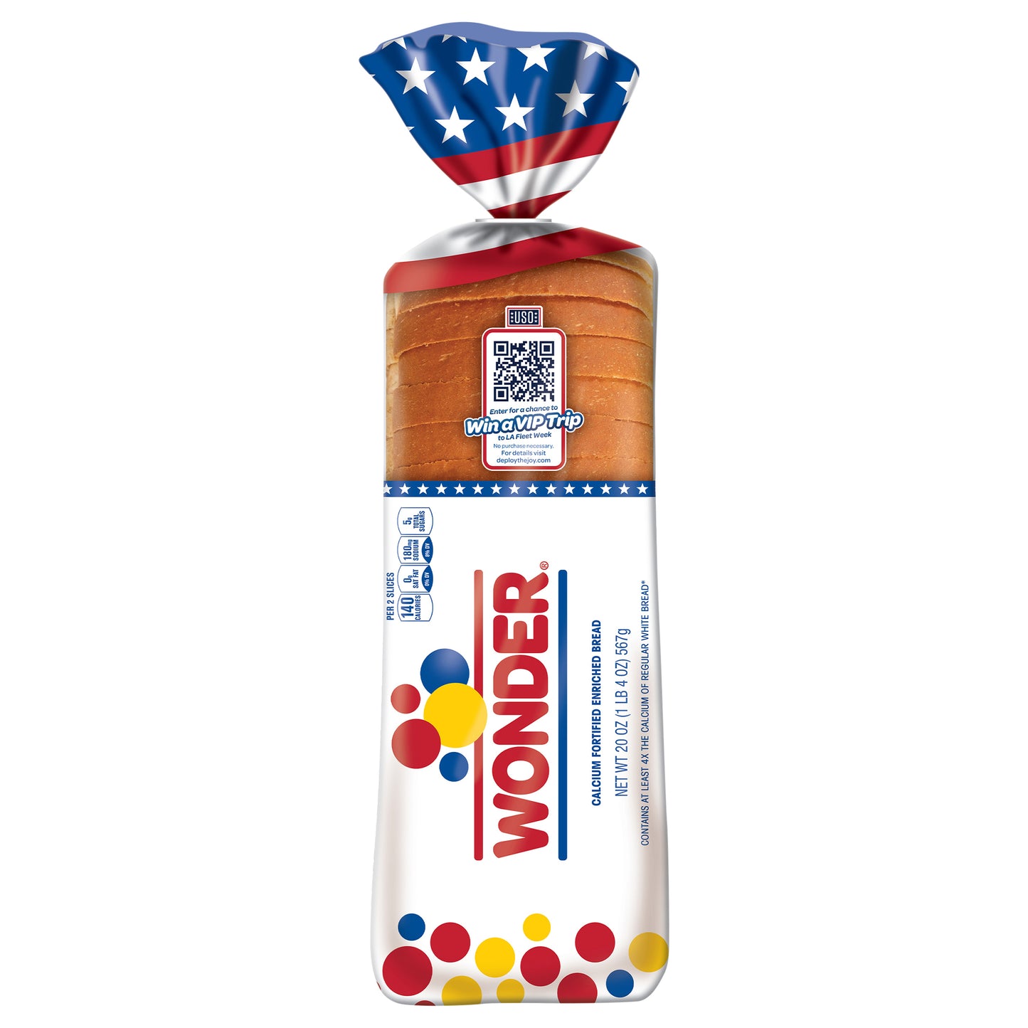Wonder Bread Classic White Sandwich Bread, Sliced White Bread, 20 oz Loaf