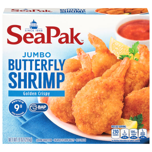 SeaPak Butterfly Golden Crispy Shrimp Jumbo 9 oz