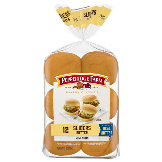 Pepperidge Farm Butter Slider Buns, 12-Pack Bag