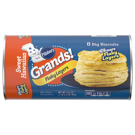Pillsbury Grands! Flaky Layers Biscuits, Sweet Hawaiian, 8 ct., 16.3 oz.