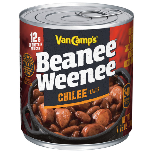 Van Camp's Chilee Flavor Beanee Weenee, Canned Food, 7.75 OZ