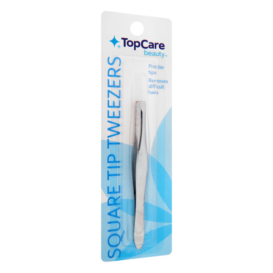 TopCare Beauty Square Tip Tweezers 1 ea