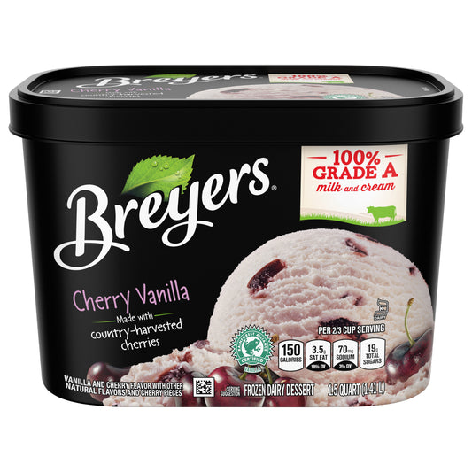 Breyers Frozen Dairy Dessert Cherry Vanilla 48 Oz