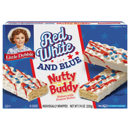 Snack Cakes, Little Debbie Family Pack Red, White and Blue NUTTY BUDDY ® wafers