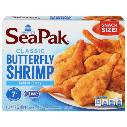 SeaPak Golden Crispy Butterfly Classic Shrimp Snack Size 7 oz