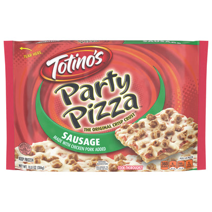 Totino's Party Pizza, Sausage, Frozen Snacks, 2 Servings, 1 ct