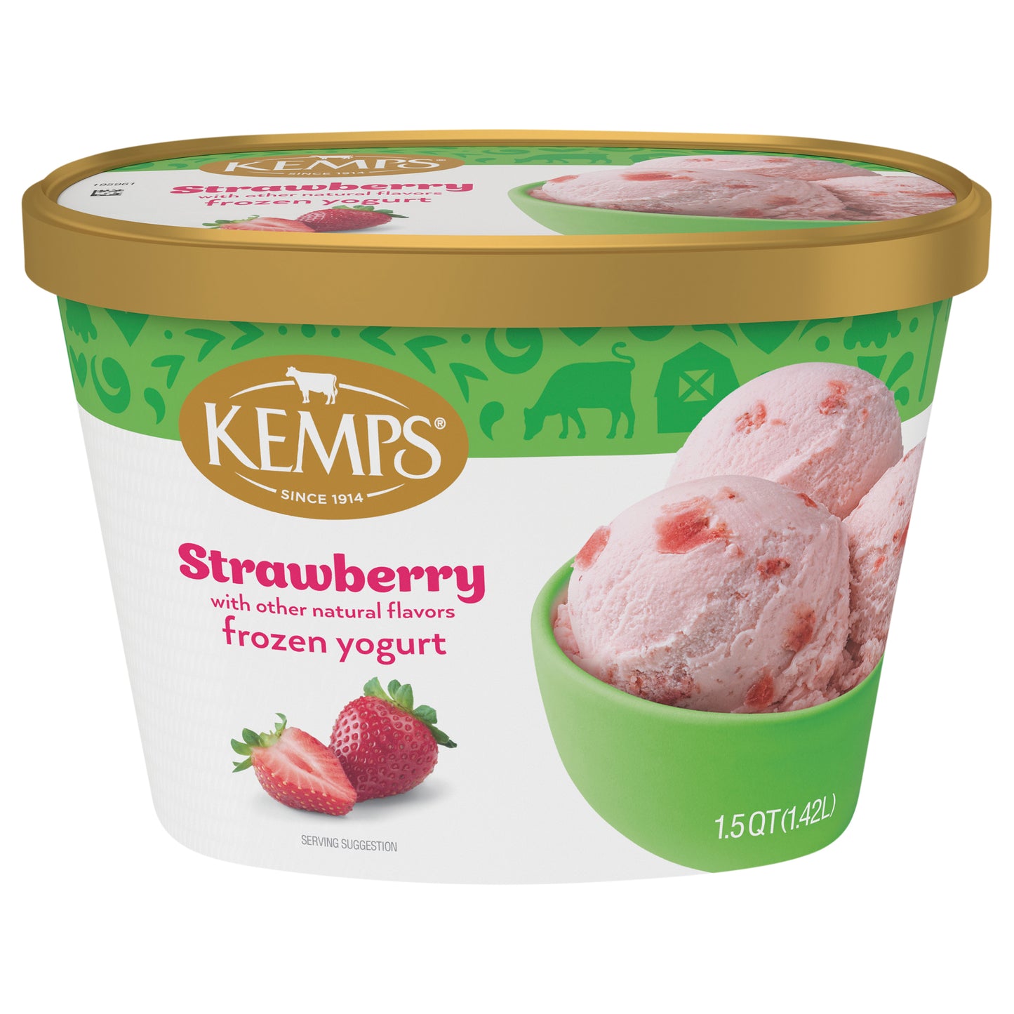 Kemps Strawberry Frozen Yogurt 1.5 Quart