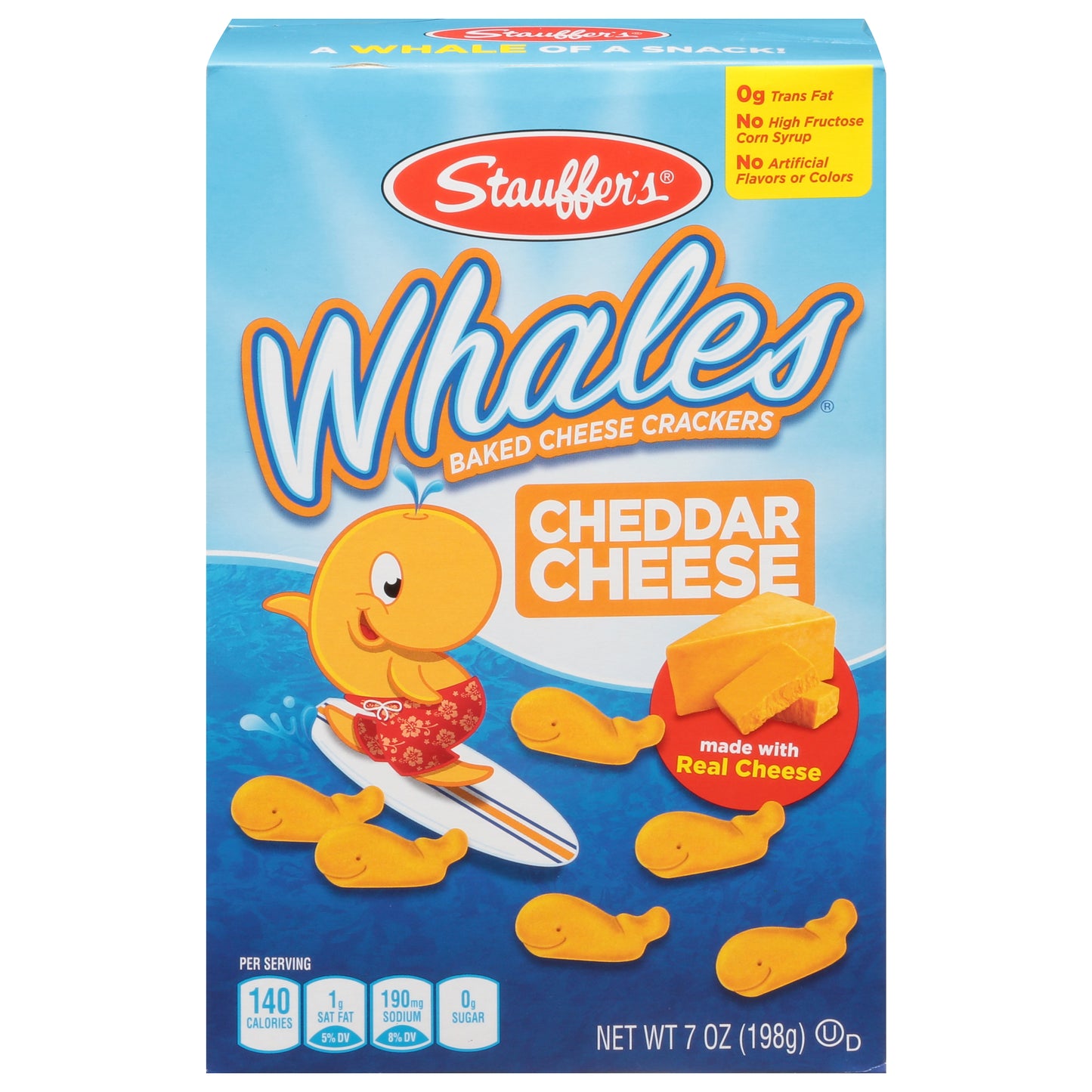Stauffer's Whales Cheddar Cheese Baked Cheese Crackers 7 oz