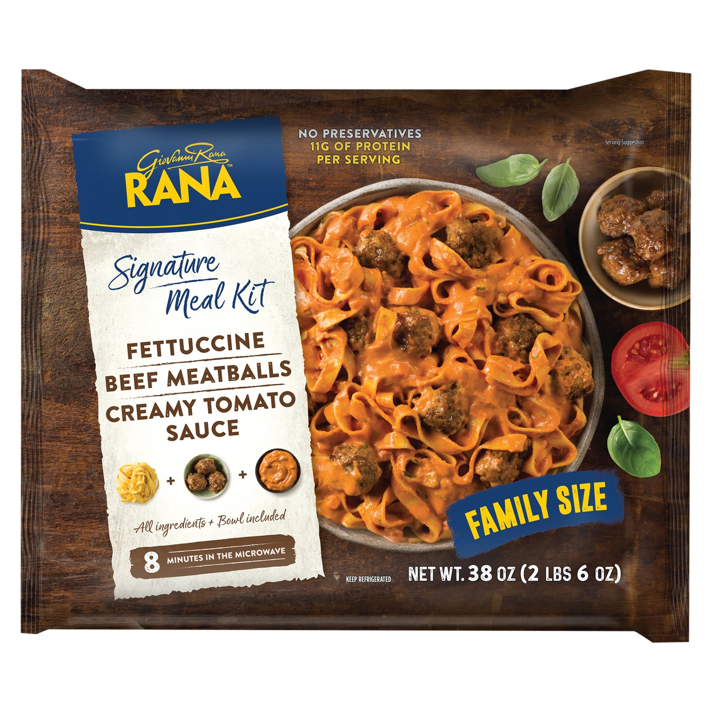 Rana Fettuccine, Meatballs with Creamy Tomato Sauce Signature Meal Kit 38 oz
