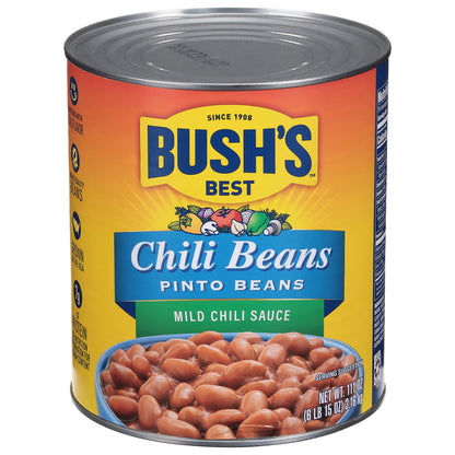 Bush's Best Mild Chili Sauce Chili Pinto Beans 111 oz