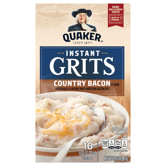 Quaker Instant Grits Country Bacon 0.98 Oz 10 Count