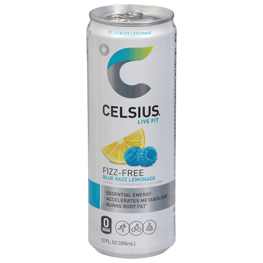 Celsius Live Fit Fizz-Free Blue Razz Lemonade Energy Drink 12 fl oz