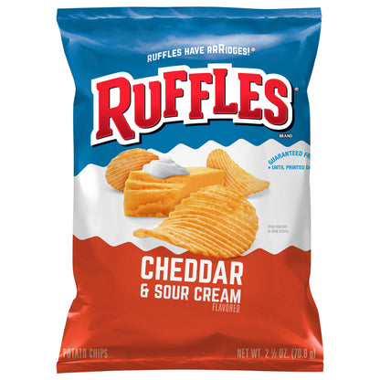 Ruffles Cheddar & Sour Cream Flavored Potato Chips 2.5 oz