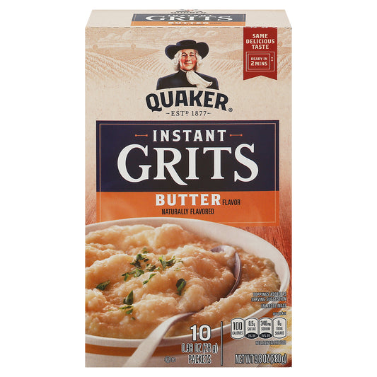 Quaker Butter Flavor Instant Grits 10 - 0.98 Packets