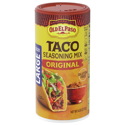 Old El Paso Taco Seasoning, Original, Large Size, 6.25 oz.
