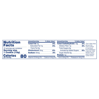 VOORTMAN Bakery Zero Sugar Oatmeal Cookies 8 oz