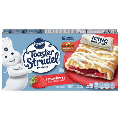 Pillsbury Toaster Strudel Pastries, Strawberry, 6 ct, 11.7 oz